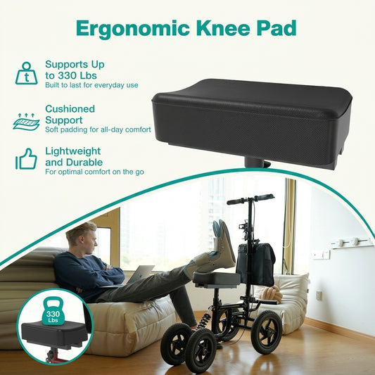 All Terrain Steerable Knee Scooter Foldable Walker