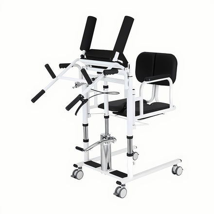 Hydraulic Sit-to-Stand Patient Transfer Lift chair with Lever Upper Body Lifting Mechanism