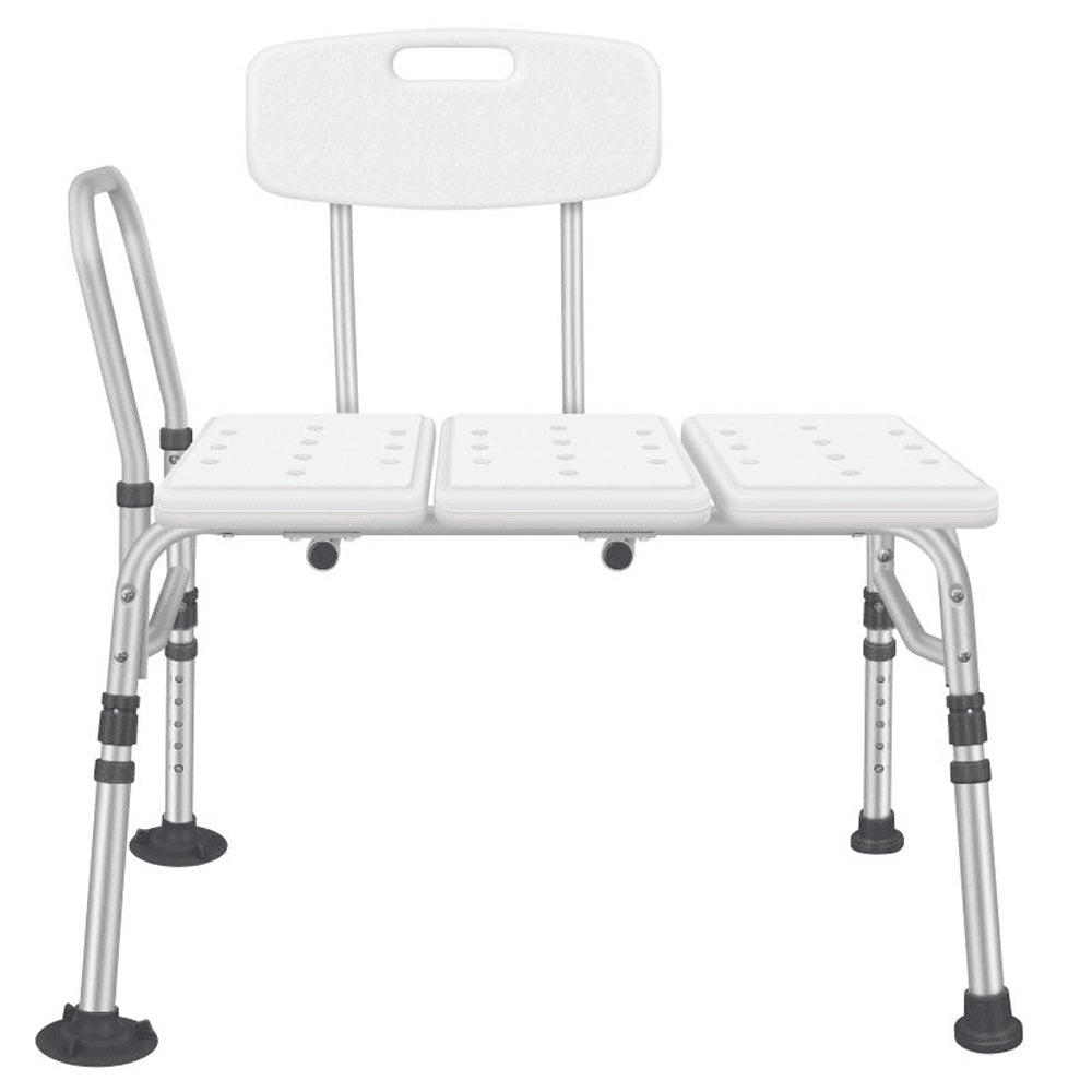 Bathroom Shower Chairs, Tub Transfer Shower Bench with 10-Level Height Adjustment - Slip-Resistant Shower Chair for Elderly, Disabled & Pregnant - 330lb Capacity