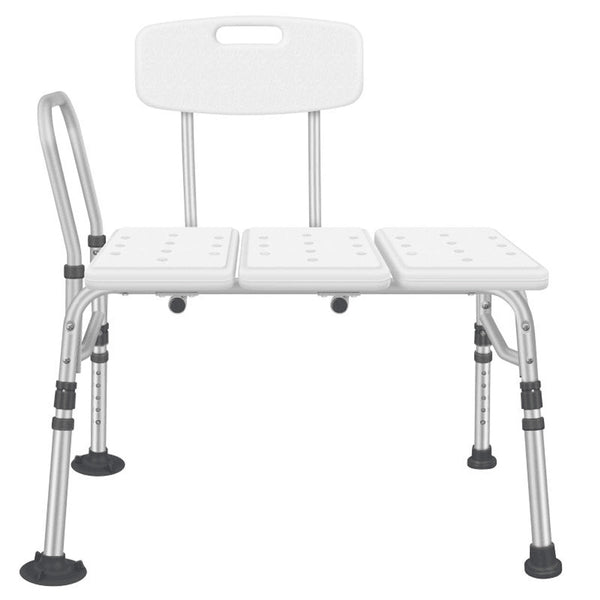 Bathroom Shower Chairs, Tub Transfer Shower Bench with 10-Level Height Adjustment - Slip-Resistant Shower Chair for Elderly, Disabled & Pregnant - 330lb Capacity