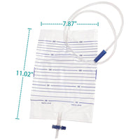 Urinbeutel zum Einmalgebrauch 2000ml | Antireflux | 90cm | 10 Stk.