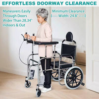 Elderly 2-in-1 Walker and Wheelchair Combo