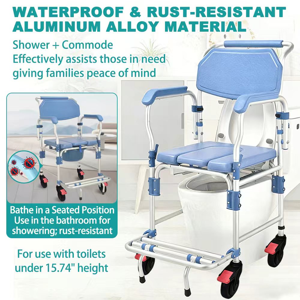 3 in 1 Commode & Shower Chair – 280lbs Capacity