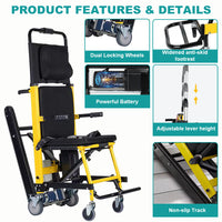 Foldable Stair Climbing Wheelchair