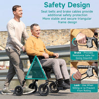 2 in 1 Rollator Transport Chair
