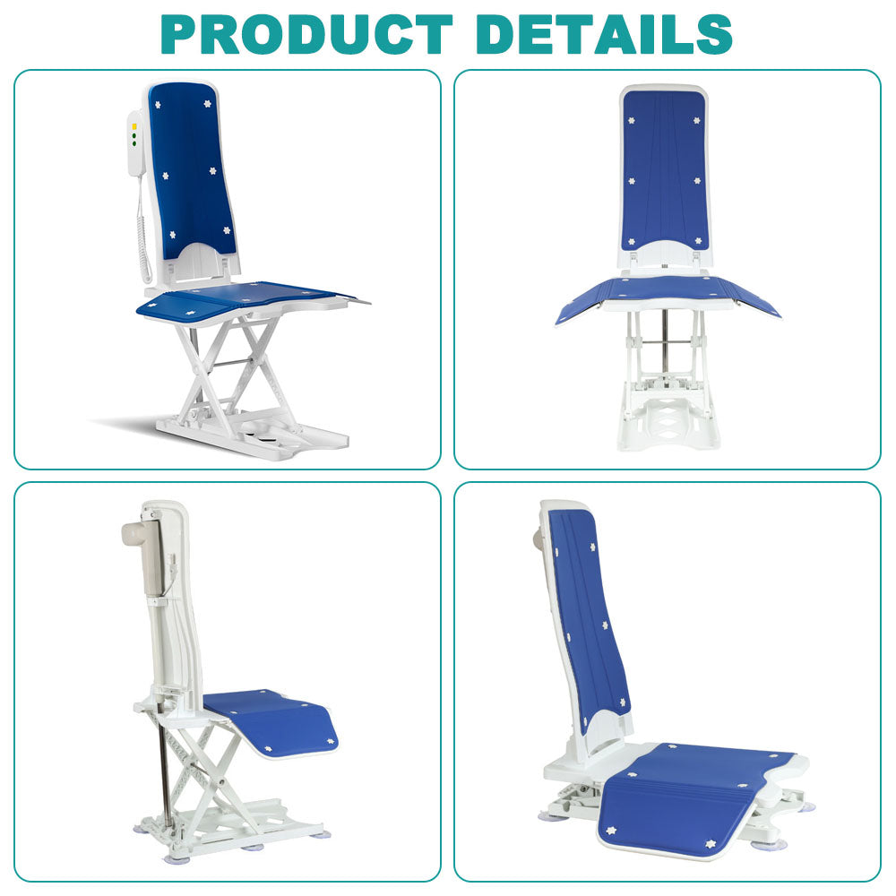 Electric Height-Adjustable Bathroom Shower Chair