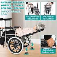 Elderly 2-in-1 Walker and Wheelchair Combo