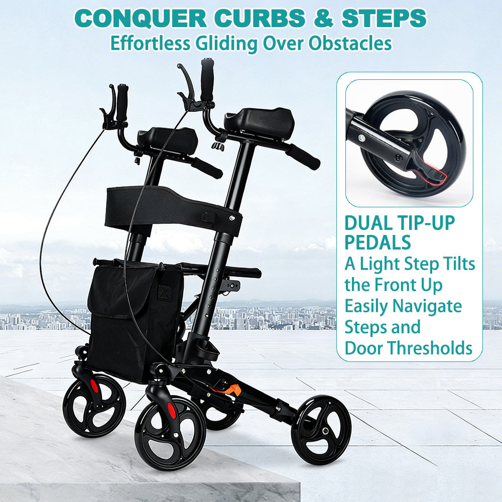 Upright Rollator – All Terrain, Foldable Seat Walker