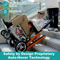 2-in-1 Electric Stair Climber Wheelchair with Detachable Tracks & Dual Batteries
