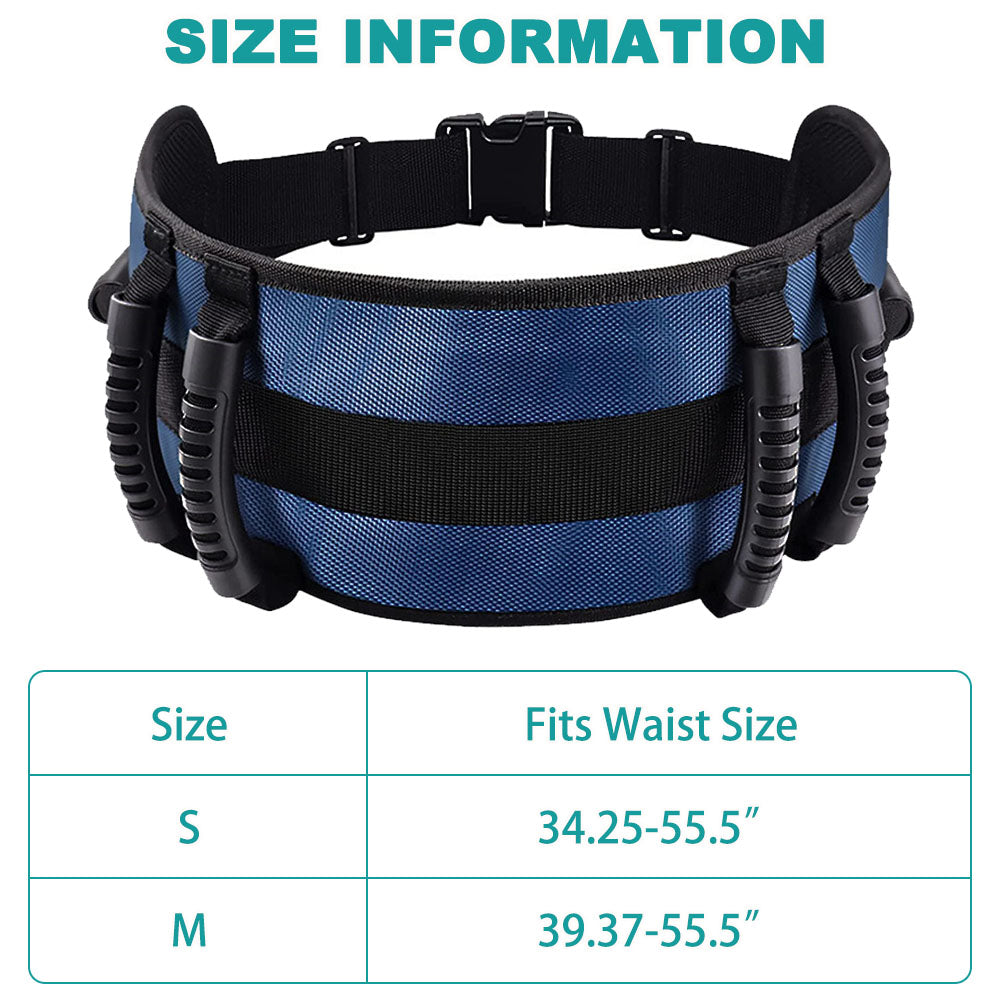 6 Heavy Handles - Gate Belt with Easy Fasten Buckle - Lift Assist for Elderly and Caregiver Support | 2 Sizes S and M Available