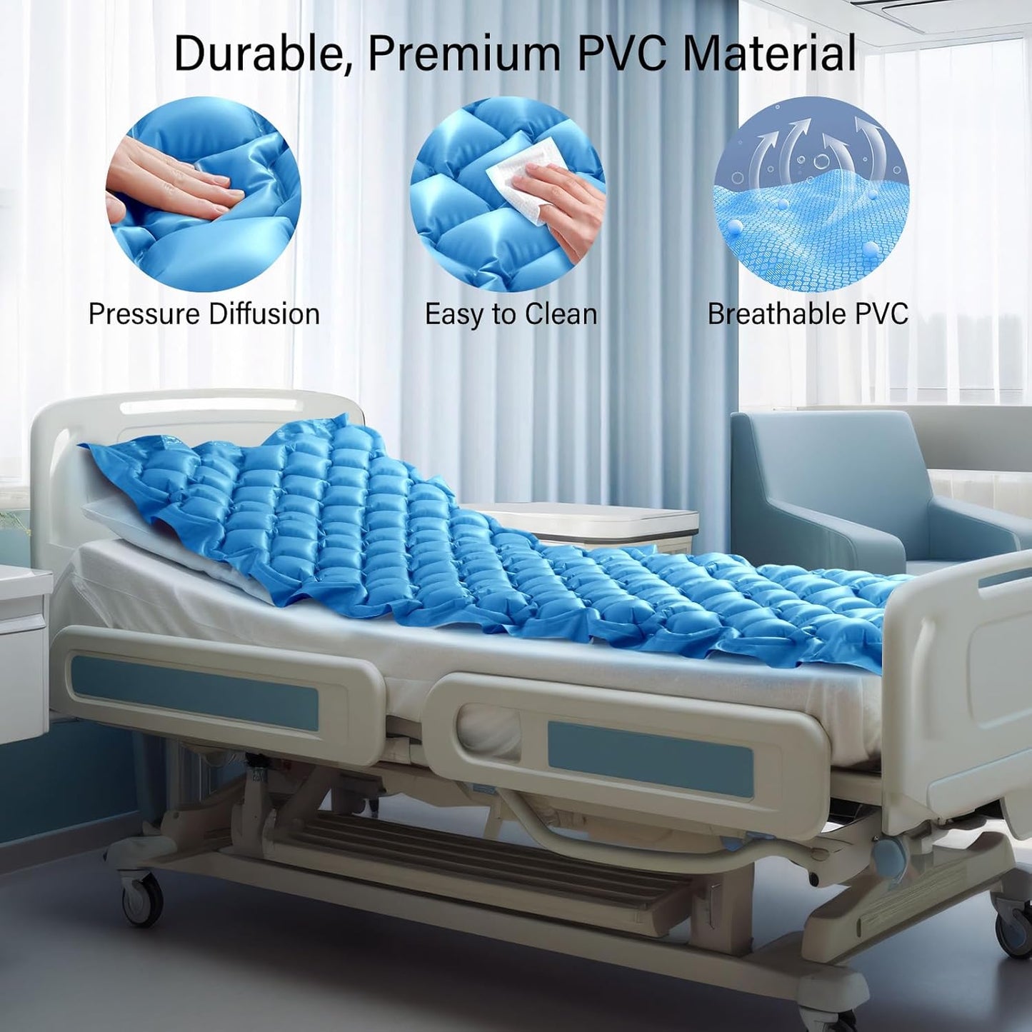 Alternating Pressure Mattress Anti Decubitus Air Pads with Electric Quiet Pump System