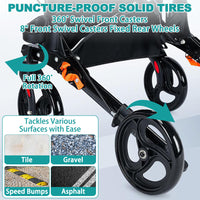Upright Rollator – All Terrain, Foldable Seat Walker