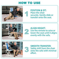 Electric Height-Adjustable Bathroom Shower Chair