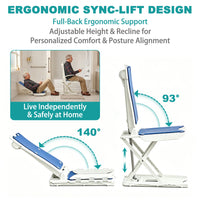 Electric Height-Adjustable Bathroom Shower Chair