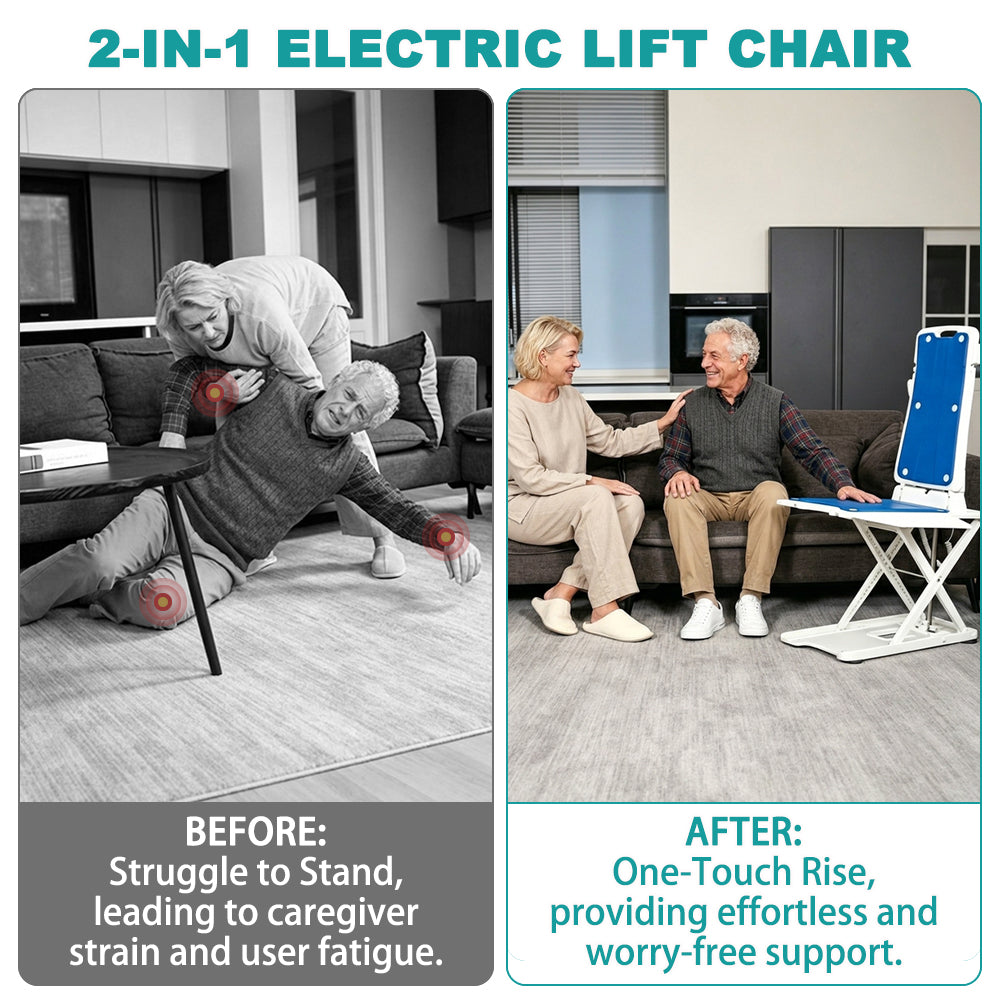Electric Height-Adjustable Bathroom Shower Chair