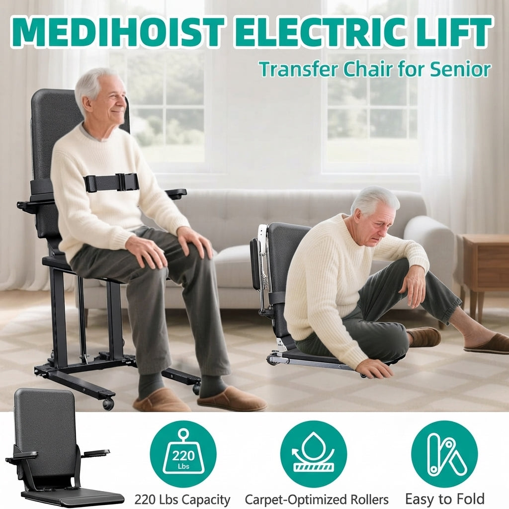 Compact Emergency Floor Lift For Home Care