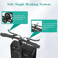 All Terrain Steerable Knee Scooter Foldable Walker