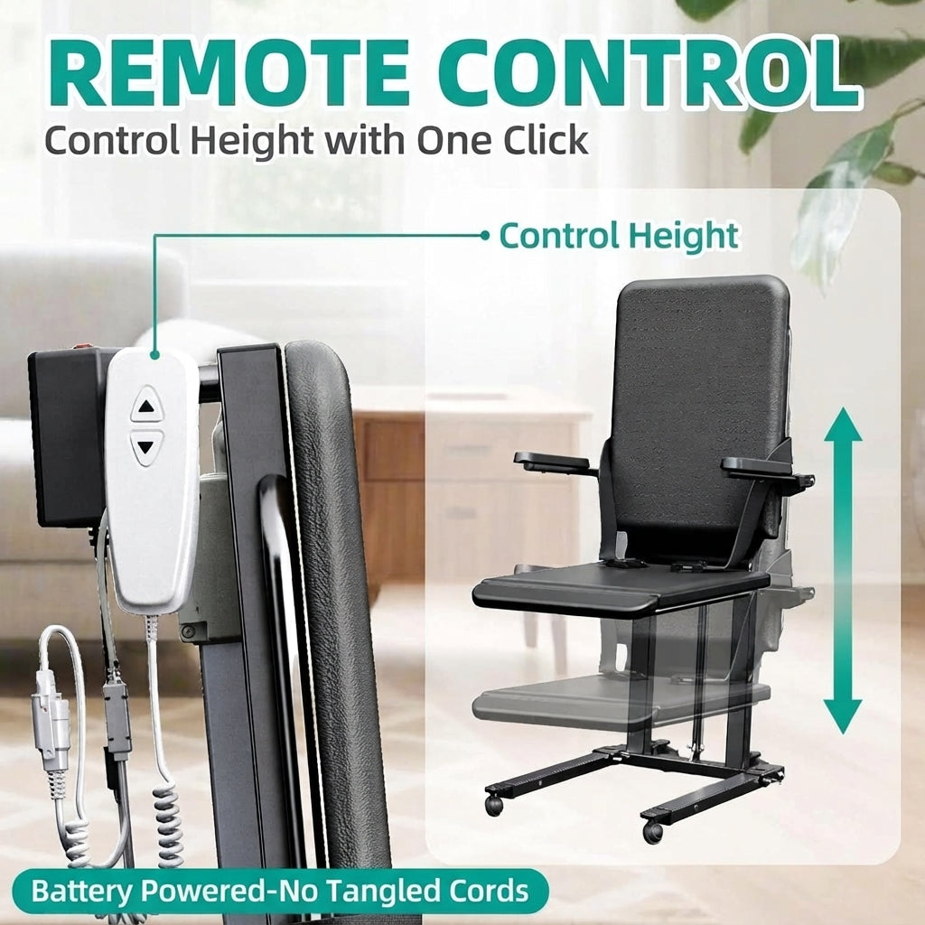 Foldable Patient Transfer Lift With Wheels