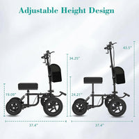 All Terrain Steerable Knee Scooter Foldable Walker