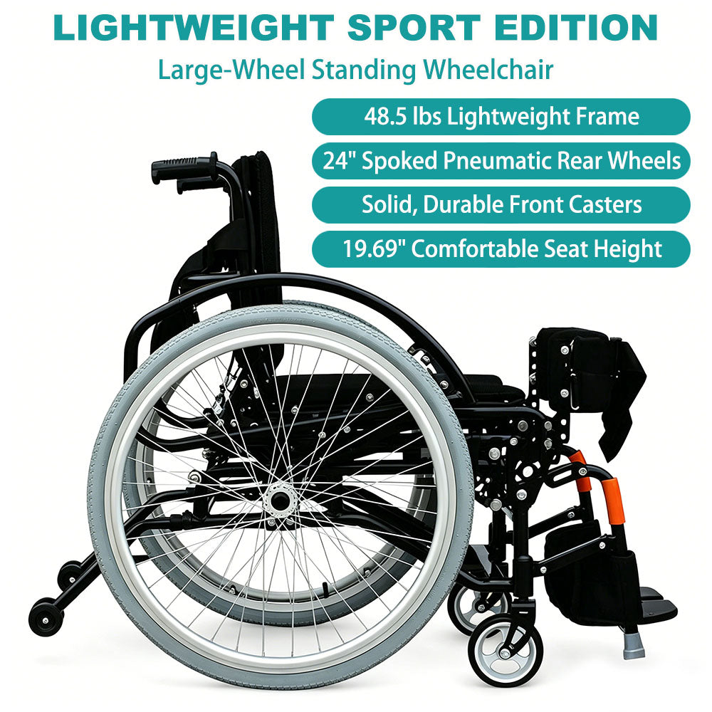 Manual Standing Wheelchair for Spinal Cord Injury