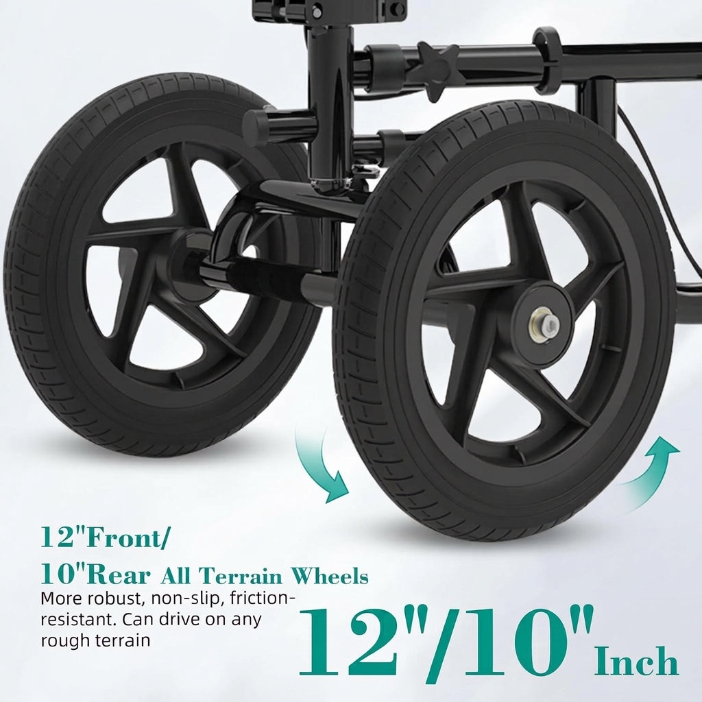 All Terrain Steerable Knee Scooter Foldable Walker