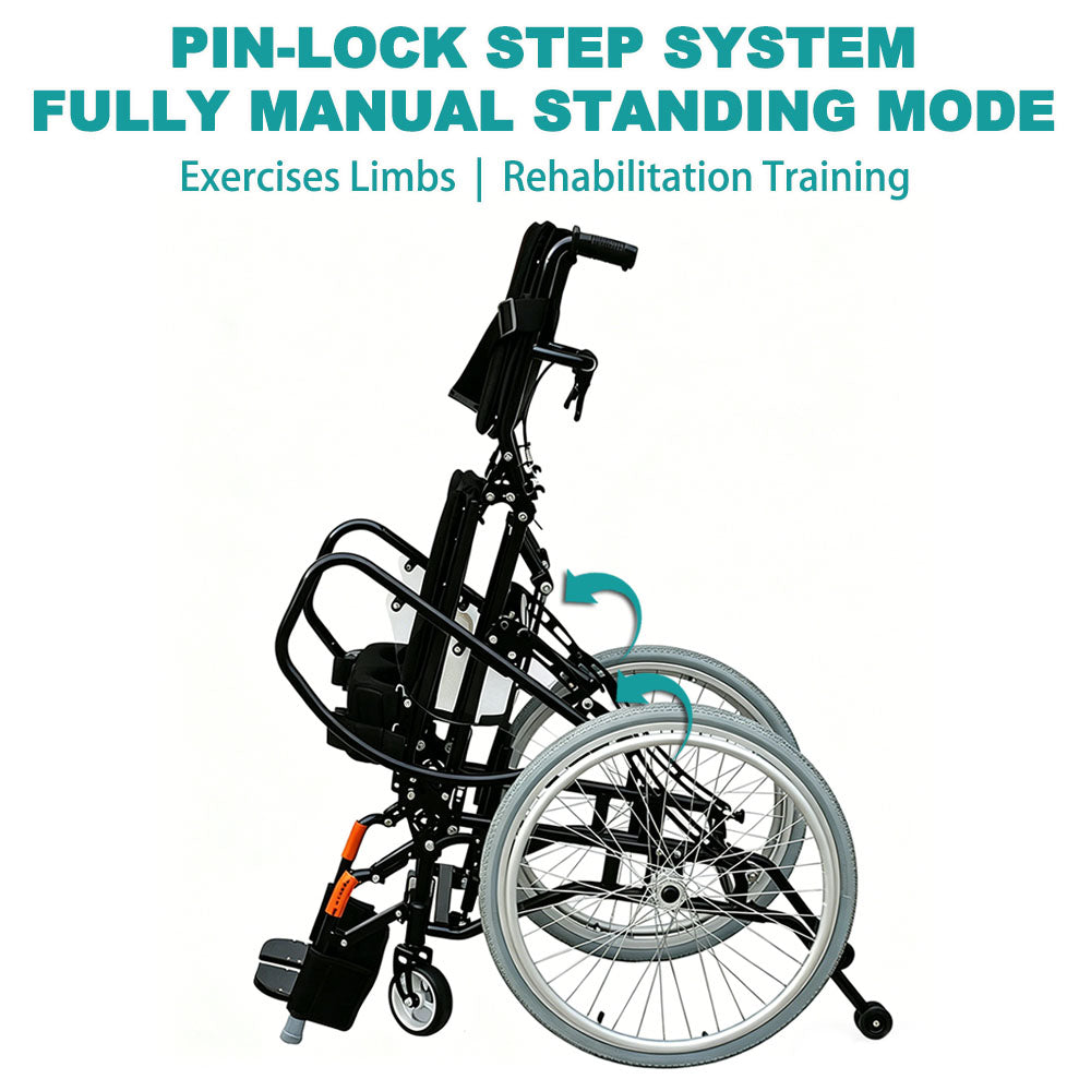 Manual Standing Wheelchair for Spinal Cord Injury
