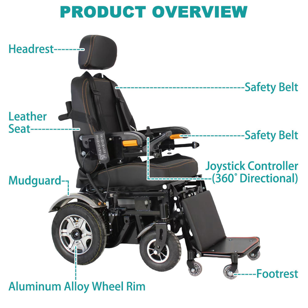 Standing Electric Wheelchairs - Heavy Duty Electric Wheelchair for Bariatric Users